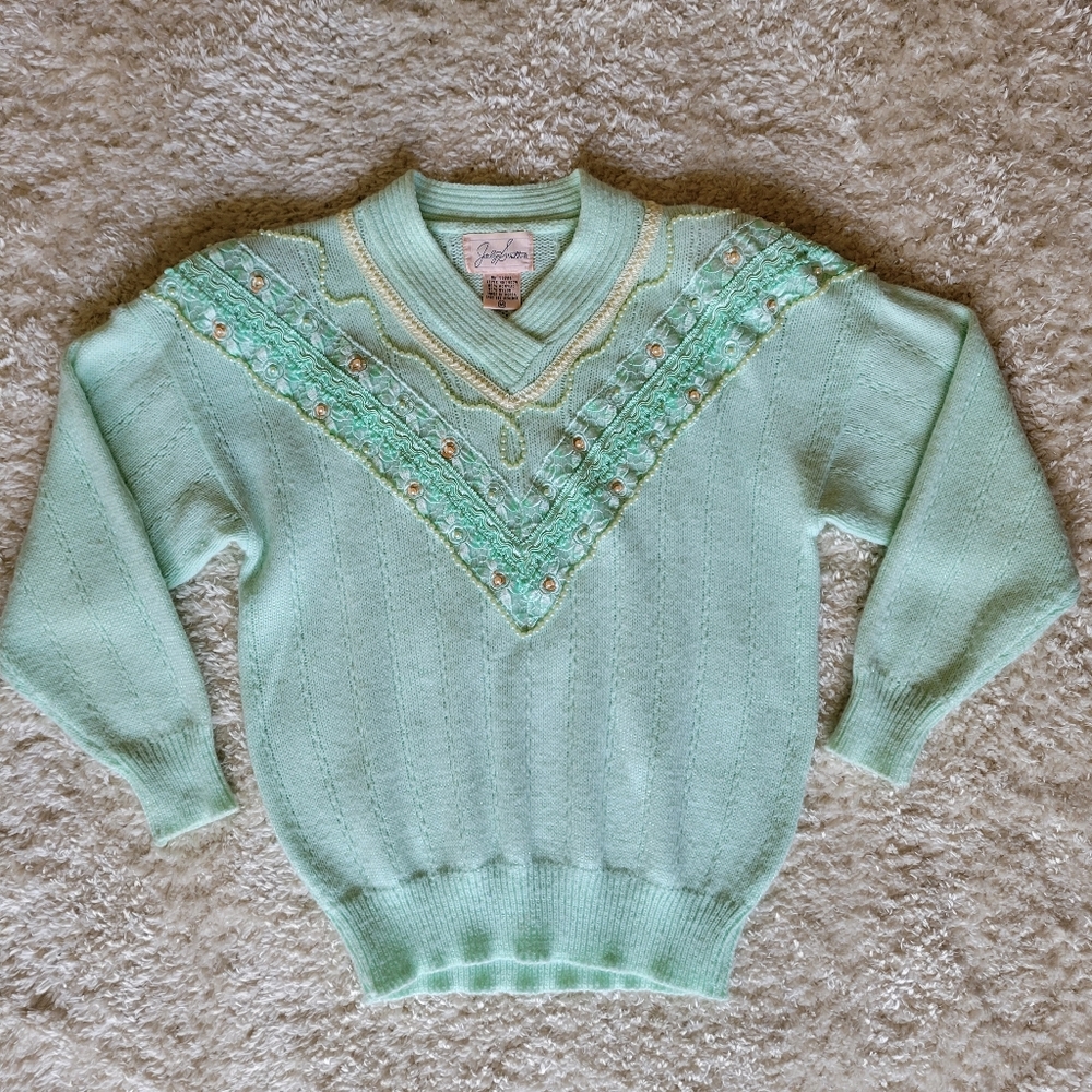 Jacklyn Smith Mint green sweater size medium